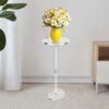 Clear Acrylic Side Table Designed for Compact Areas, Measuring 25.4 cm in Length, 25.4 cm in Width, And 54.1 cm in Height