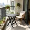 Multi-functional Plastic Folding Table, Portable and Foldable Leisure Table, Space-saving Folding Tray Table