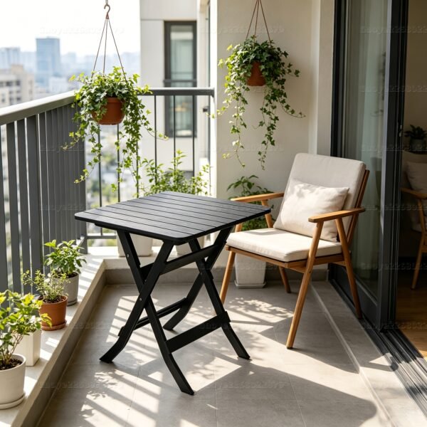 Multi-functional Plastic Folding Table, Portable and Foldable Leisure Table, Space-saving Folding Tray Table