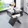 Modern Water-Resistant Acrylic Bedside Table - Plastic Side Table with <3.2 Cu Ft Storage, Assorted Colors