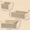5pcs Collapsible Fabric Storage Box with Lid - Foldable Cloth Basket Bin