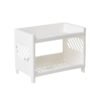 Two-Level White Rectangular Desk Organizer, Matte PP Material, Compact Storage Shelf