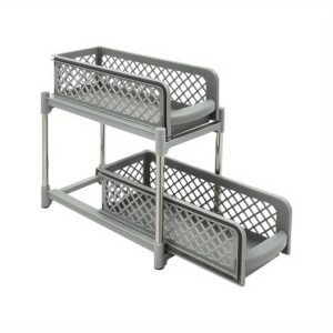 2-tier Open Storage Drawer Rack, Bathroom Organizer, Under-sink Cabinet Organizer