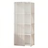 A Four-Tier Multifunctional, Easy-To-Install Minimalist Clothing Storage Cabinet, Dustproof Bookshelf