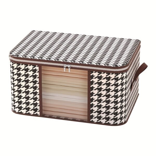 Two Extra-Large Storage Boxes, 2pcs 75L/2pcs 50L Foldable Fabric Storage Bins with Flip-Top Handles, Made of Durable Non-Woven Fabric