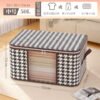 Two Extra-Large Storage Boxes, 2pcs 75L/2pcs 50L Foldable Fabric Storage Bins with Flip-Top Handles, Made of Durable Non-Woven Fabric