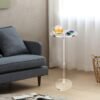 Clear Acrylic Side Table Designed for Compact Areas, Measuring 25.4 cm in Length, 25.4 cm in Width, And 54.1 cm in Height