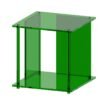 Green Acrylic Side Table, Bedside Table