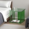 Green Acrylic Side Table, Bedside Table