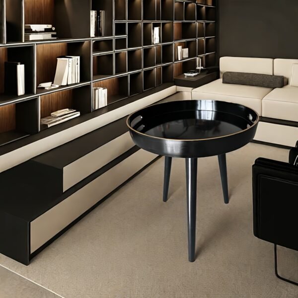 Zosenley Plastic Tray Featuring Removable Wooden Legs Measuring 44.96 cm, A Multifunctional Side Table with A Tray Style