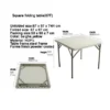 Home and Outdoor HDPE Plastic Square Folding Table,86F