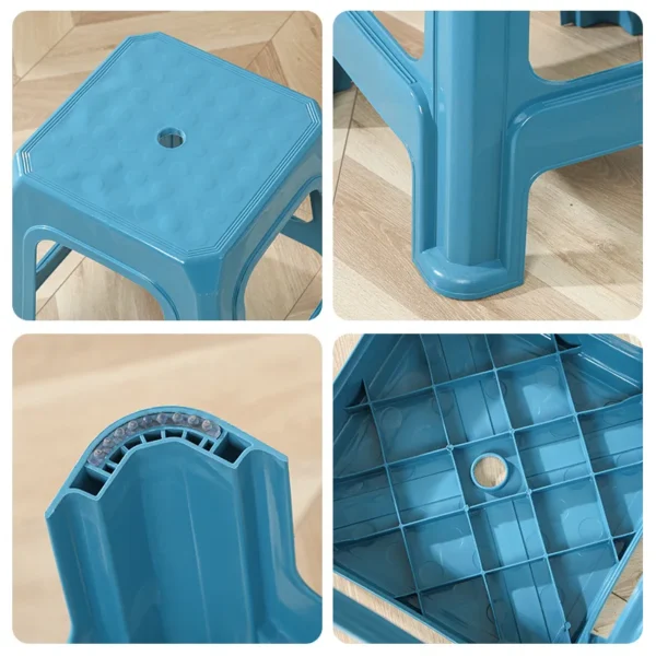 Thickened Plastic Stool Dining Table Chair Stackable Bench 28x28x47cm