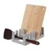 Multi-Purpose Space-Saving Hanging Shelf Compatible - Heavy-Duty Plastic Pot Lid Holder & Dish Rack with Shelf, No Assembly