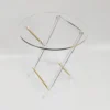 Middle Eastern Arabic style folding small dining table edge bronzing hot silver acrylic goods