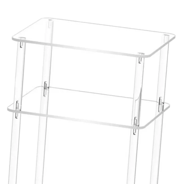 Acrylic Side Table 3 Tier End Table Storage Shelf Bedroom Furniture Clear NightStand Table Bedside Table for Sofa Hallway