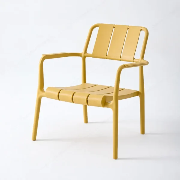 Stackable Plastic Chair, INS Style Lightweight Lounge Chair with UV Protection, Multi-Color Outdoor & Indoor Seating for Beach