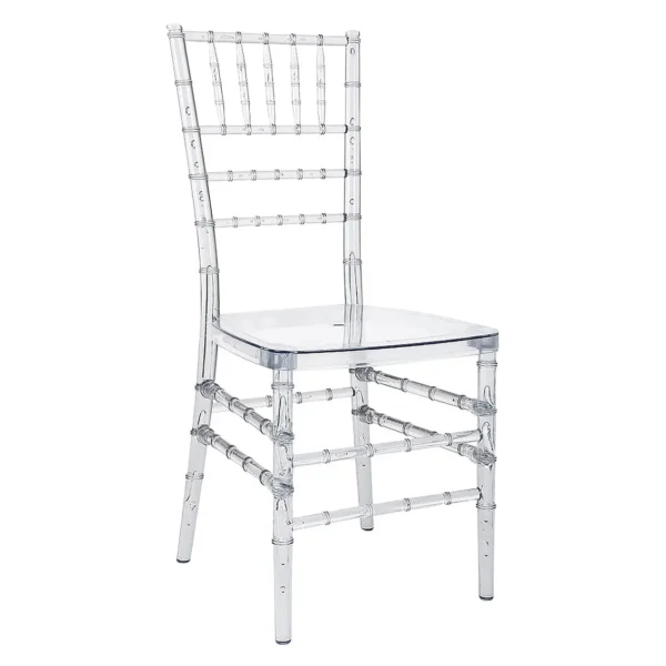 Acrylic Plastic Transparent Chiavari Chairs For Wedding Party Dining Arrangement