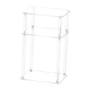 Acrylic Side Table 3 Tier End Table Storage Shelf Bedroom Furniture Clear NightStand Table Bedside Table for Sofa Hallway