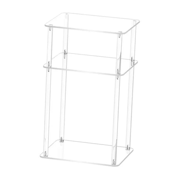 Acrylic Side Table 3 Tier End Table Storage Shelf Bedroom Furniture Clear NightStand Table Bedside Table for Sofa Hallway