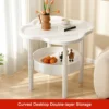 Trendy 40*40CM Side Table Samll Plastic End Table Double Layer With Storage Bedside Table for Living Room
