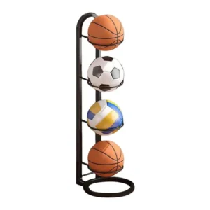 Basketball Holder Cast Iron Stand Display For Volleyball Ball Storage Holder Football Display Stand Multi-Layer Storage Shelf - Assorted Colors