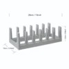 Multi-Purpose Space-Saving Hanging Shelf Compatible - Heavy-Duty Plastic Pot Lid Holder & Dish Rack with Shelf, No Assembly