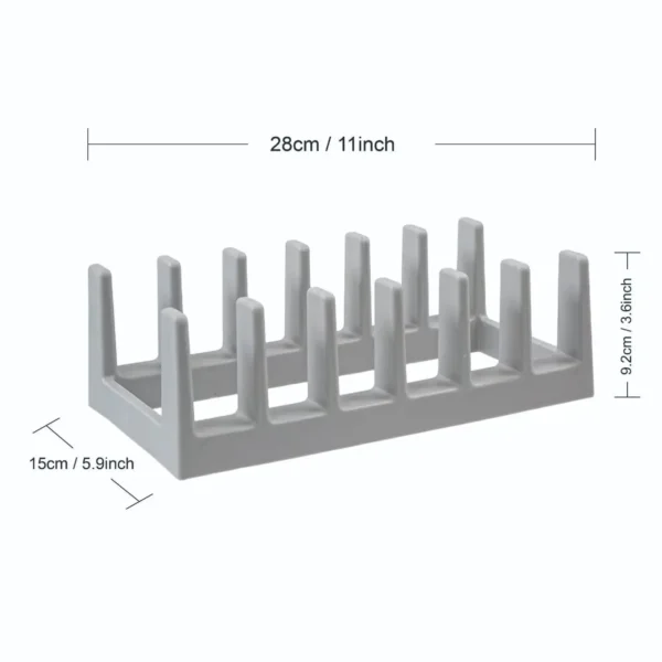 Multi-Purpose Space-Saving Hanging Shelf Compatible - Heavy-Duty Plastic Pot Lid Holder & Dish Rack with Shelf, No Assembly