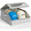 Hat Storage Box with Clear Window - Foldable Cap Organizer for Baseball Caps & Accessories