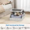 Hat Storage Box with Clear Window - Foldable Cap Organizer for Baseball Caps & Accessories