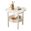 Trendy 40*40CM Side Table Samll Plastic End Table Double Layer With Storage Bedside Table for Living Room
