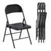 4 Pack Folding Chair, Indoor Outdoor Portable Stackable Commercial Seat with Steel Frame 350lb