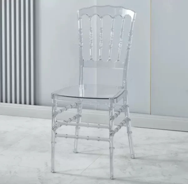 Acrylic Plastic Transparent Chiavari Chairs For Wedding Party Dining Arrangement