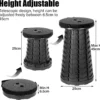 Adjustable Folding Stool 6.5-45cm - Lightweight Portable Camping Stool for Outdoor Fishing, BBQ & Travel, Supports 397lb/180kg