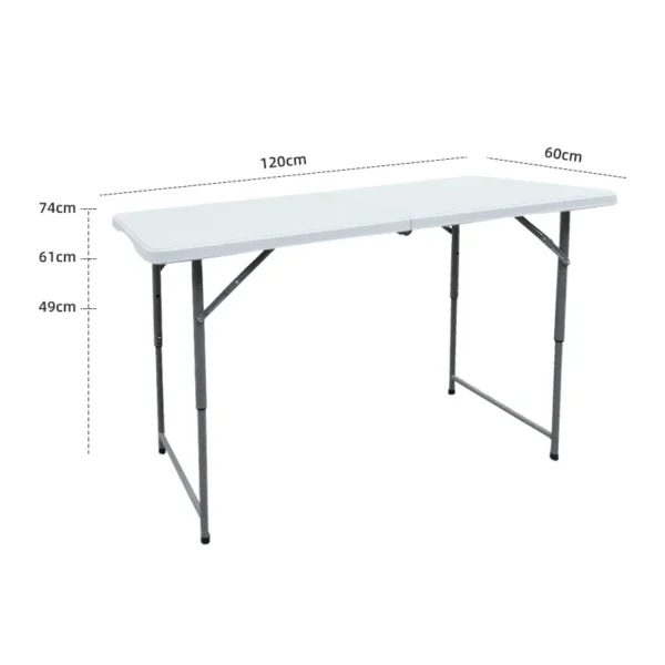 Folding table outdoor HDPE portable stall exhibition rectangular long plastic study table restaurant dining table chairs