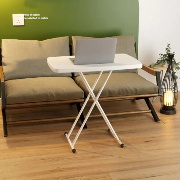 Plastic Home Folding Table Durable Space Efficient Square Table Simple Rental Room Folding Computer Desk Small Square Table