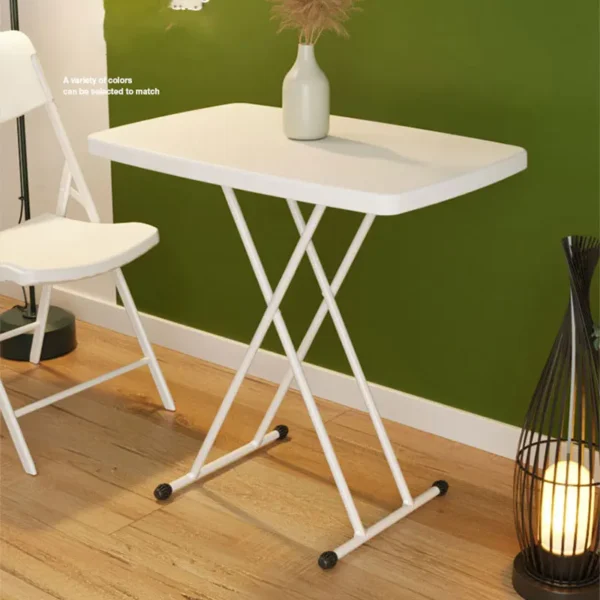 Plastic Home Folding Table Durable Space Efficient Square Table Simple Rental Room Folding Computer Desk Small Square Table