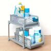 2-tier Open Storage Drawer Rack, Bathroom Organizer, Under-sink Cabinet Organizer