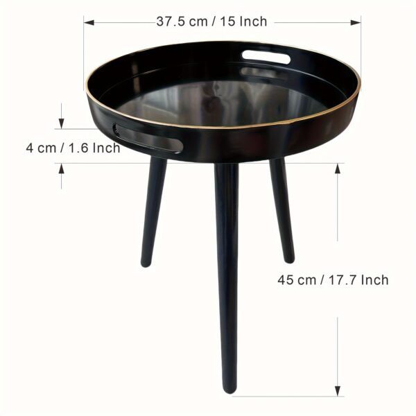 Zosenley Plastic Tray Featuring Removable Wooden Legs Measuring 44.96 cm, A Multifunctional Side Table with A Tray Style