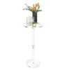 Clear Acrylic Side Table Designed for Compact Areas, Measuring 25.4 cm in Length, 25.4 cm in Width, And 54.1 cm in Height