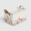 Storage Basket Spring Garden Flower Plants Objects Bin Collapsible Book Shelf Basket