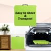 121.92cm Folding Table Green, Foldable Table with Carrying Handle, Steel Legs Heavy Duty Portable Utility Table
