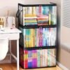 2 Transparent Plastic Storage Box Book Storage Box Home Used Book Sorting Artifact, Large Capacity Book Clothing Storage Box-space-saving Office and Home Sorting