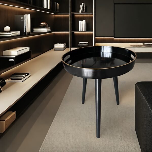 Zosenley Plastic Tray Featuring Removable Wooden Legs Measuring 44.96 cm, A Multifunctional Side Table with A Tray Style