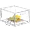 Clear Small Stackable Storage Drawers, Acrylic Bathroom Makeup Organizer, Plastic Storage Bins for Vanity