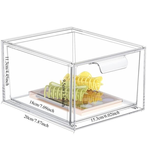 Clear Small Stackable Storage Drawers, Acrylic Bathroom Makeup Organizer, Plastic Storage Bins for Vanity