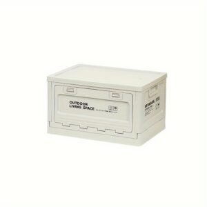 Large Collapsible Storage Box with Lid - Durable Plastic, Perfect for Camping Gear, Fishing Tackle & Car Trunk Organization