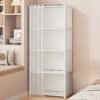 A Four-Tier Multifunctional, Easy-To-Install Minimalist Clothing Storage Cabinet, Dustproof Bookshelf