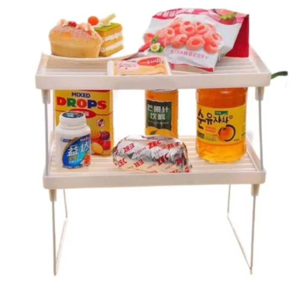 Stackable Kitchen Storage Rack/Storage Shelf (28.5cm x 18cm x 14cm) self organizer storage foldable rack