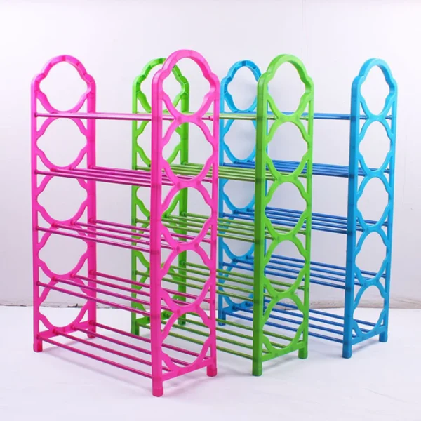 Multilayer Shoes Storage Organizer Rack Space Saving Stackable Shoe Shelf - Assorted Colors